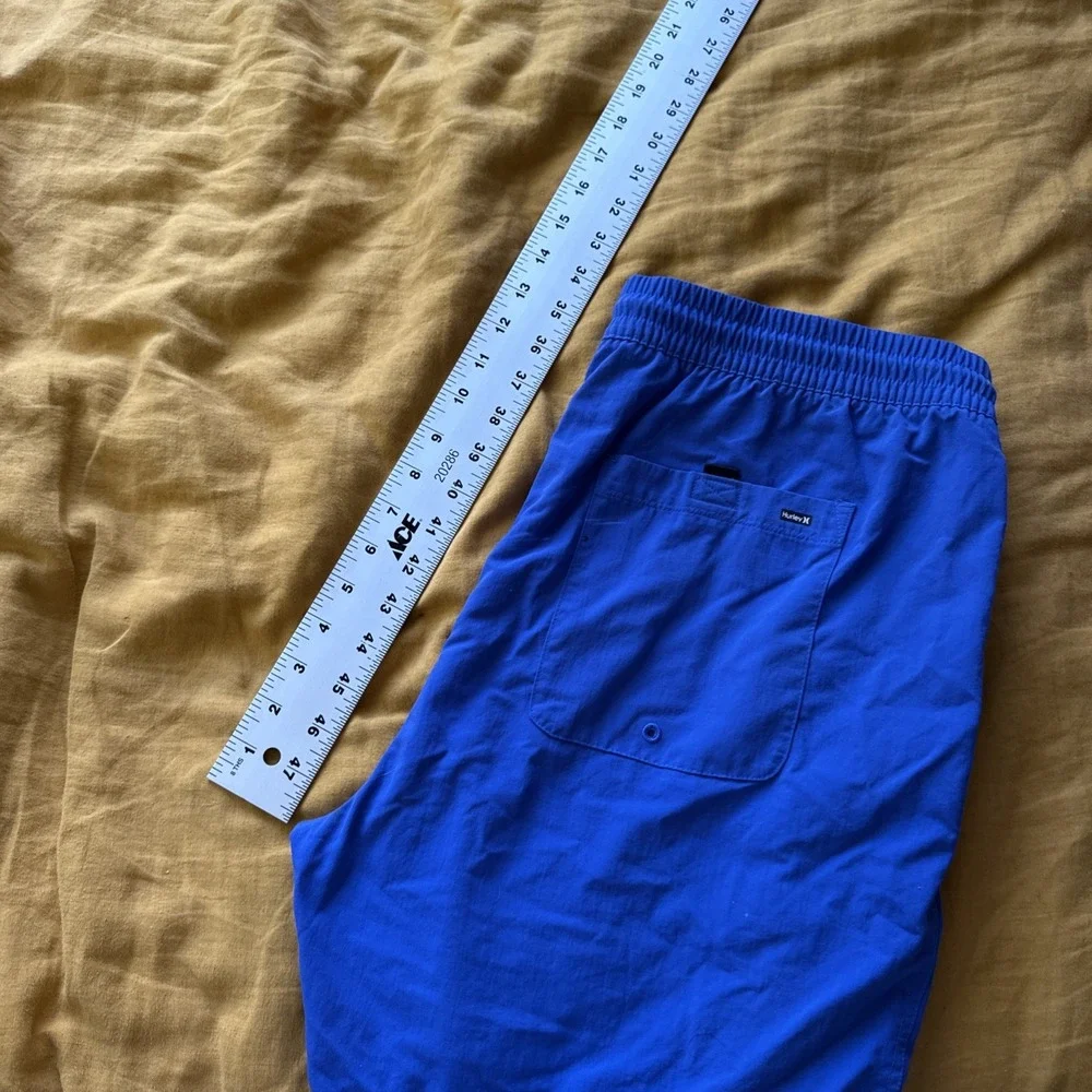 Hurley Blue Short Swim Trunks Mens Board Shorts Size‎ XL Drawstring